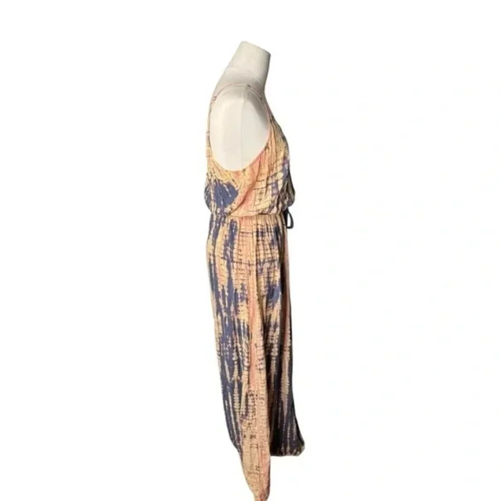 MICHAEL STARS - Jenna Tie Waist Maxi Dress Tie Dye Size L - Picture 6 of 8